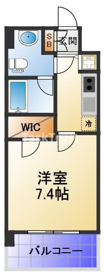 T´S SQUARE城東野江(1K/8階)の間取り写真