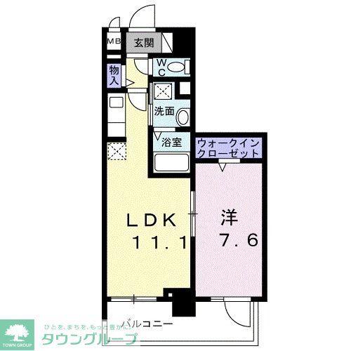 スアヴィス三ノ輪(1LDK/5階)の間取り写真
