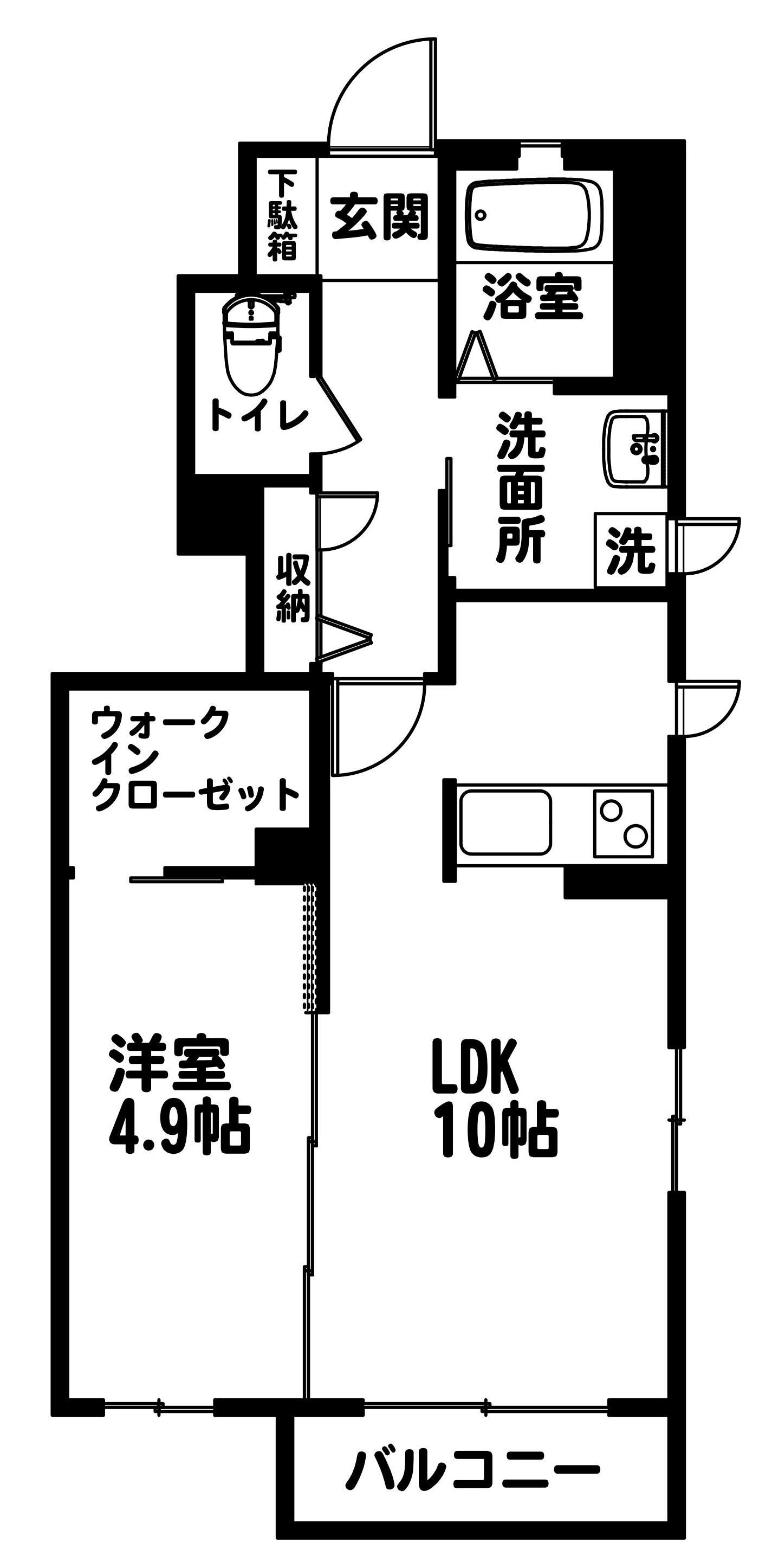 ヴェール メゾン(1LDK/1階)の間取り写真