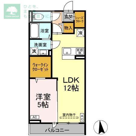 グラナーデ東葛西(1LDK/2階)の間取り写真