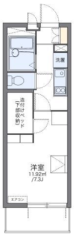 レオパレスラピスラズリ高井田(1K/4階)の間取り写真
