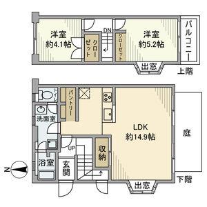 メイゾン芳野(2LDK/2階)の間取り写真