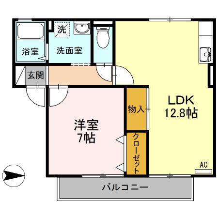 メゾン・エタニティ(1LDK/1階)の間取り写真