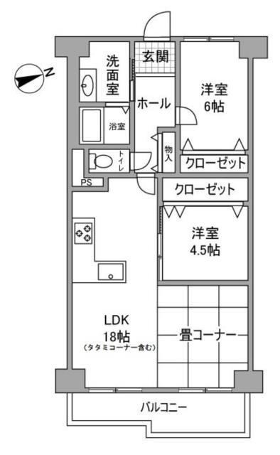 泉北星和台コーポラス(2LDK/10階)の間取り写真