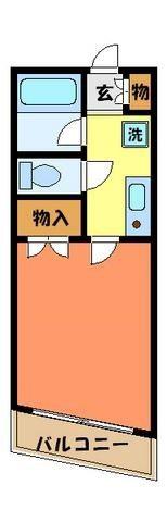 S-FORT八王子(1K/7階)の間取り写真