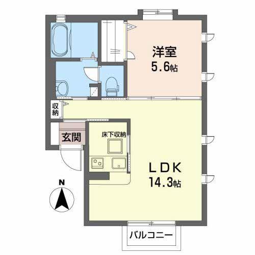 シャーメゾン・ヤマト(1LDK/1階)の間取り写真