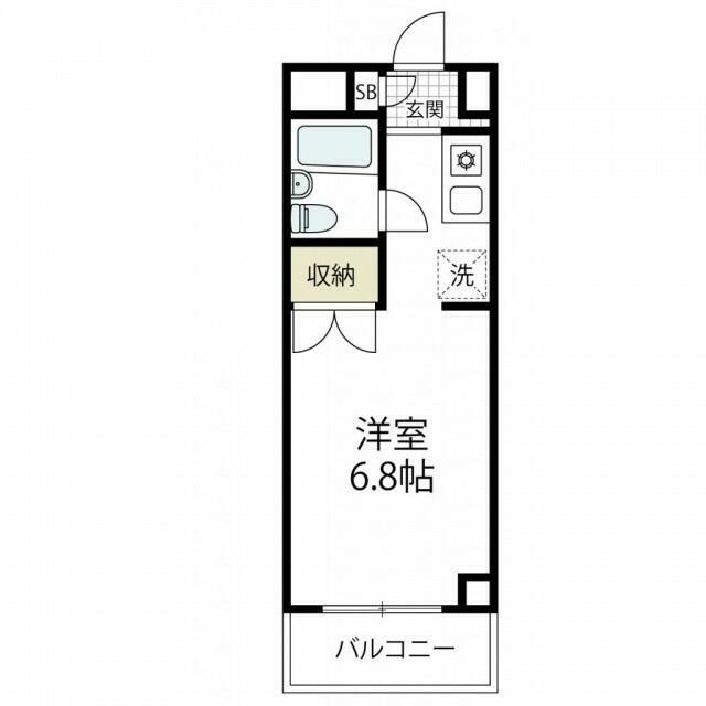 ロイヤルカーサ海老名(1K/3階)の間取り写真