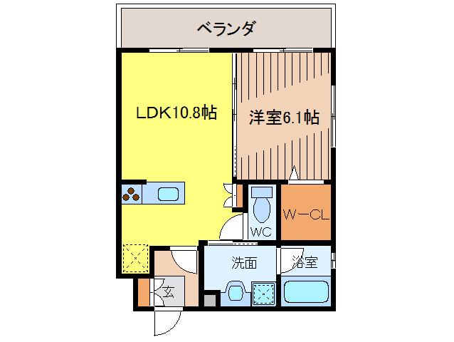 REGALO MAPLE(1LDK/4階)の間取り写真
