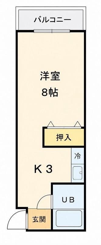 サンプラザ新橋(ワンルーム/2階)の間取り写真
