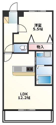 あいらんど早水(1LDK/3階)の間取り写真