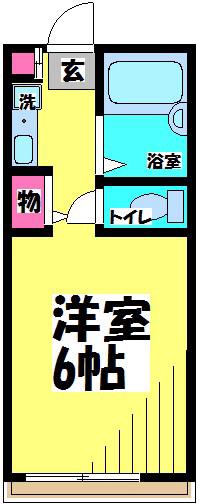 エクセレント調布(1K/1階)の間取り写真