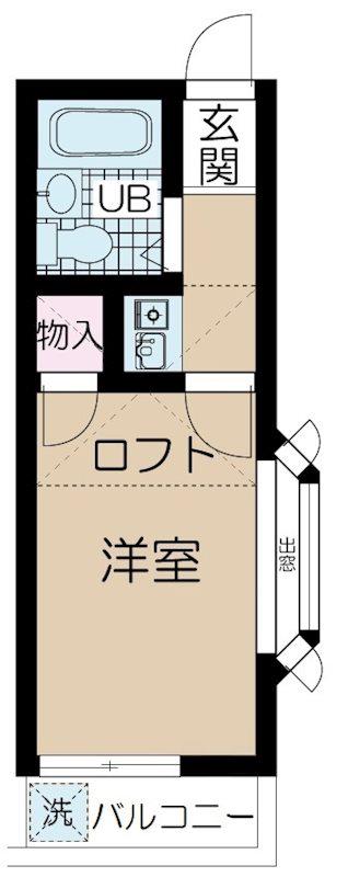 カーサ瀬谷(1K/2階)の間取り写真