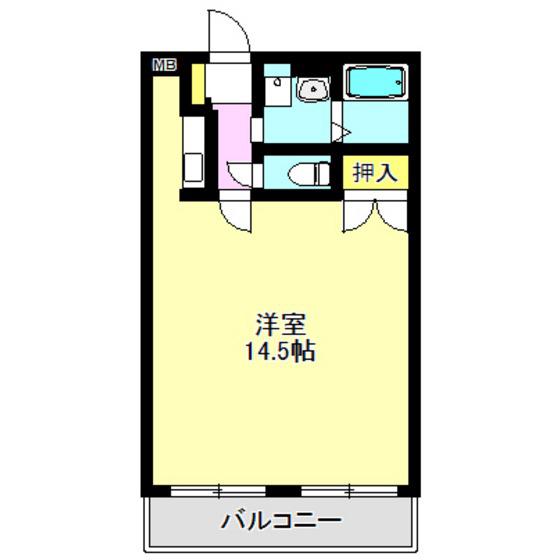 アストラーレ(1K/4階)の間取り写真