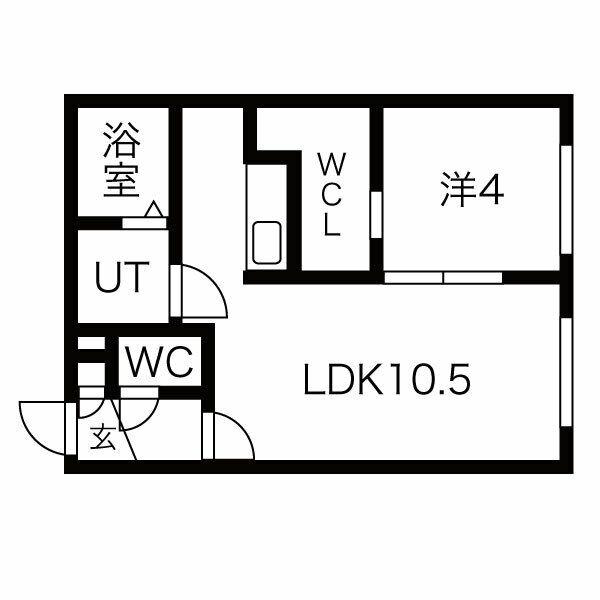 SACAE GROOVE(1LDK/1階)の間取り写真