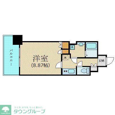 プラーズタワー東新宿ビル(1K/10階)の間取り写真