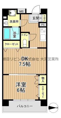 日神デュオステージ大宮浅間町(1DK/3階)の間取り写真