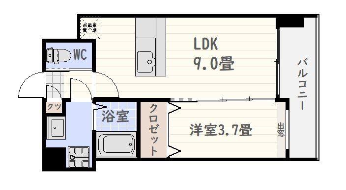 GRAND COURT(1LDK/2階)の間取り写真