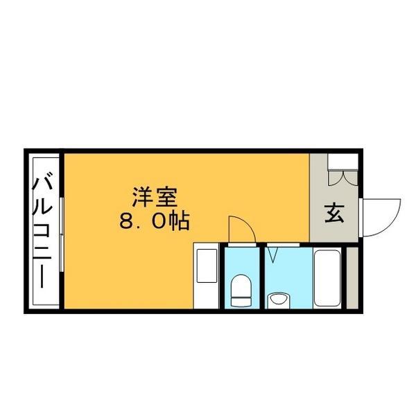 井ノ口ビル(ワンルーム/1階)の間取り写真