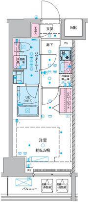 GENOVIA西川口III(1K/9階)の間取り写真