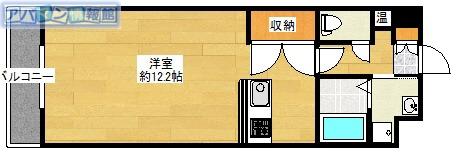 リベルテ白鳥(ワンルーム/2階)の間取り写真