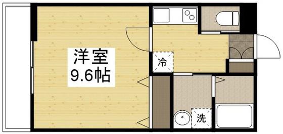エスコートI(1K/1階)の間取り写真