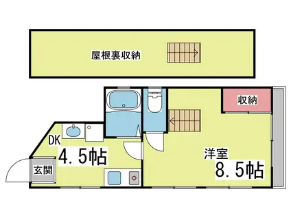 ティアラ(1DK/3階)の間取り写真