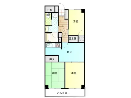 ウイング甲府中央マンション(3DK/5階)の間取り写真