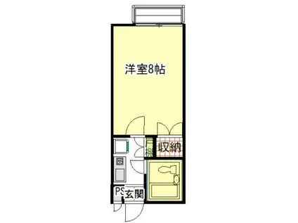メゾン霞ヶ関(1K/1階)の間取り写真