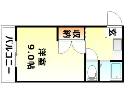 リトルハイム花尻 58番館(1K/4階)の間取り写真