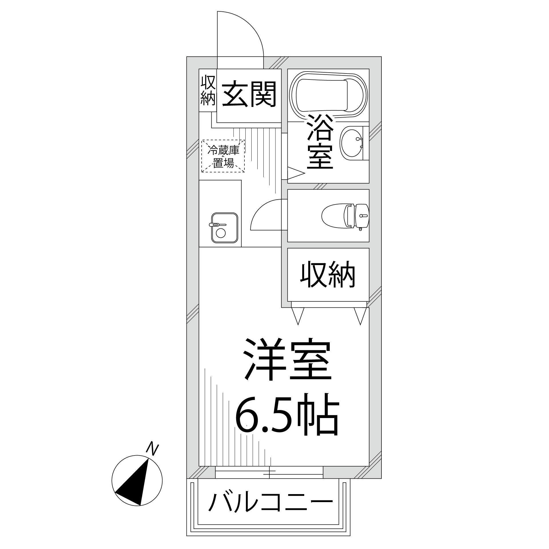 ソレイユ井ノ口(1K/1階)の間取り写真