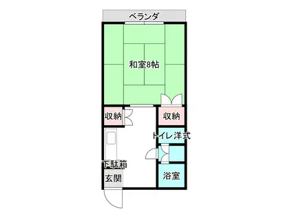 コーポ西念(1K/1階)の間取り写真