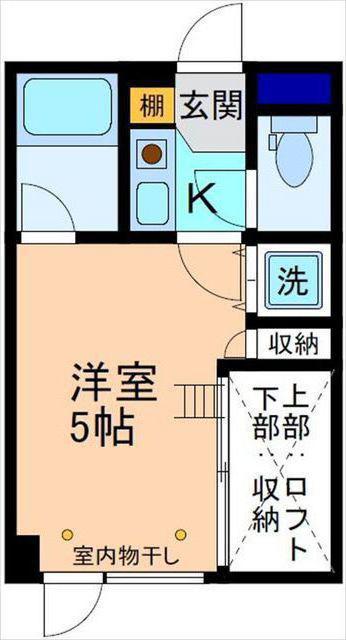 エスポアメゾン(1K/2階)の間取り写真