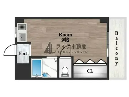 セジュール八戸ノ里(ワンルーム/2階)の間取り写真