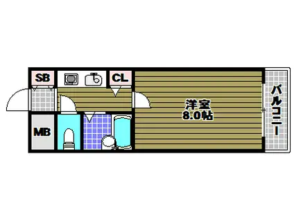 ビラアモーレ(1K/3階)の間取り写真