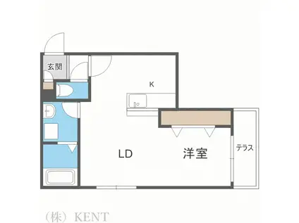 LEIA札幌(1LDK/4階)の間取り写真