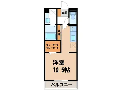 D-ROOM FLOWER(ワンルーム/3階)の間取り写真