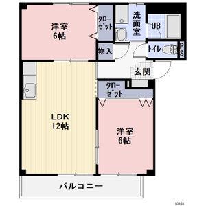 サープラスリッパーII(2LDK/1階)の間取り写真