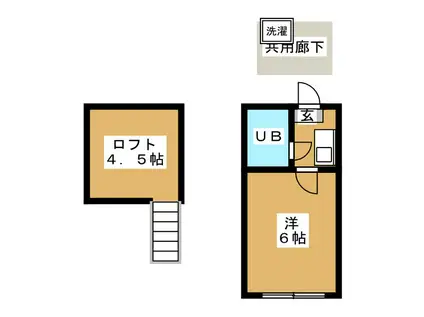 アークヒルズ(1K/1階)の間取り写真