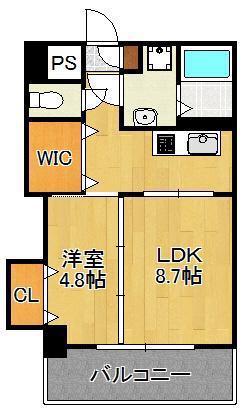 BASIC B.L.D.YAHATA(1LDK/11階)の間取り写真