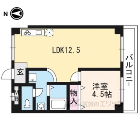 パラッツォ植物園(1LDK/3階)の間取り写真