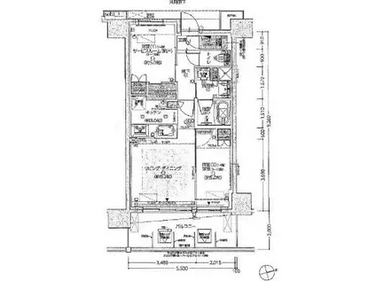 レーベン姫路本町(1SLDK/4階)の間取り写真