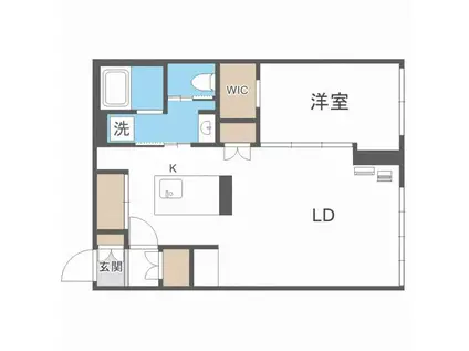 RFINO N17 アールフィーノN17(1LDK/1階)の間取り写真