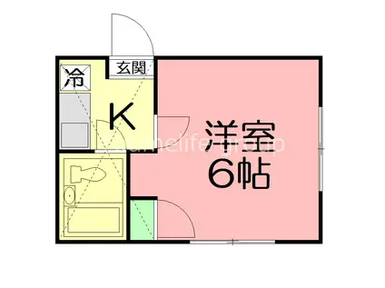 プラーズ愛甲C(1K/2階)の間取り写真
