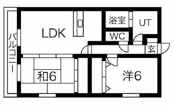 LA VISTA HIROSE(2LDK/2階)の間取り写真
