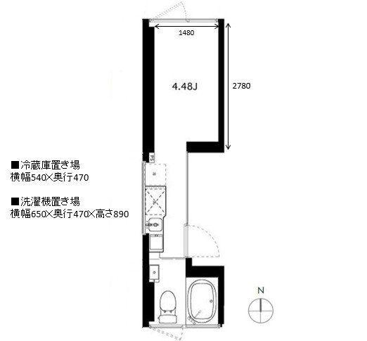 KM1113(1K/3階)の間取り写真