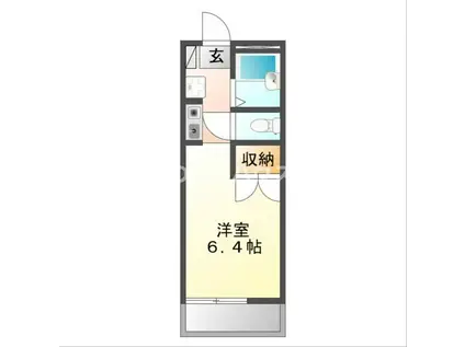 オアシス御油(ワンルーム/2階)の間取り写真