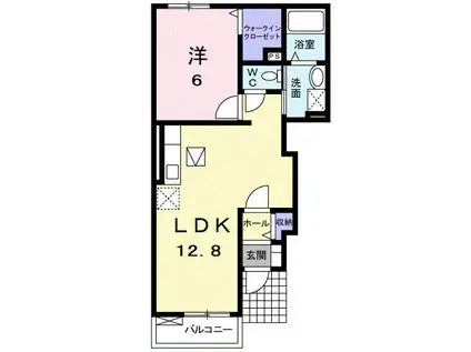 チェリー ブラッサムズ(1LDK/1階)の間取り写真