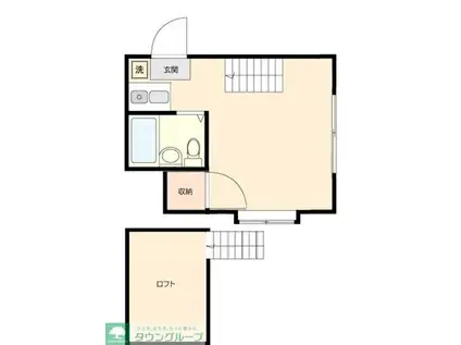 タムラハイツ(ワンルーム/1階)の間取り写真