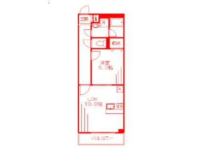 VOLVER -ボルヴェール-(1LDK/2階)の間取り写真