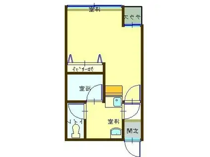 U-VILLAGE平成(1K/3階)の間取り写真